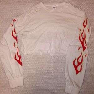 long sleeved crop top